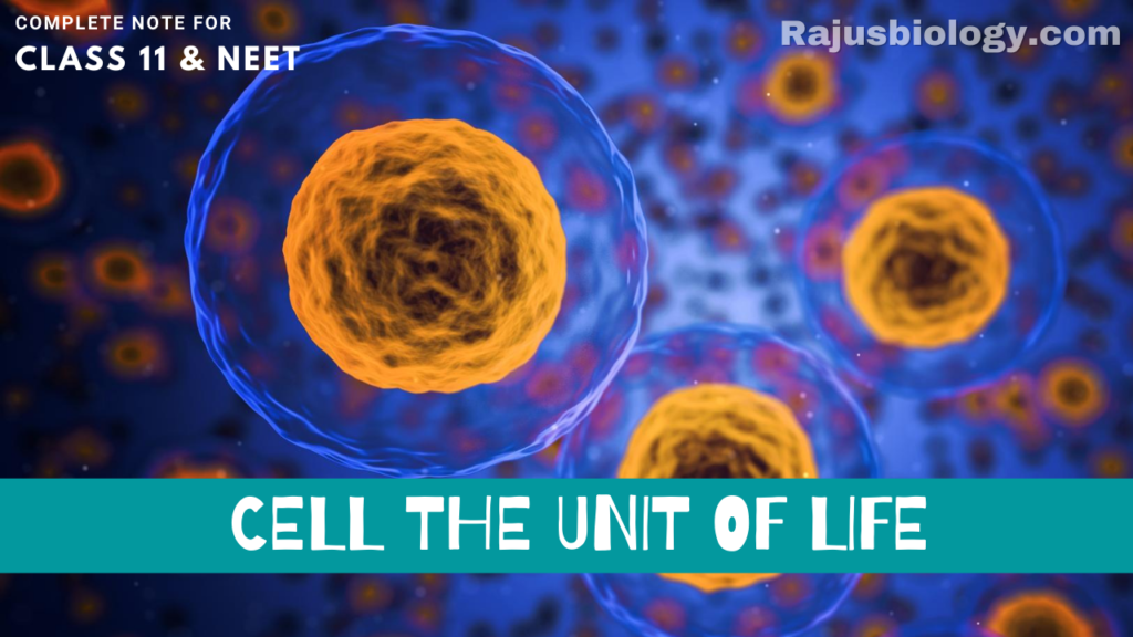 Cell The Unit Of Life Complete Notes Class 11 NEET Free Notes