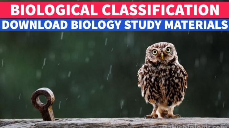 PDF Biological Classification Study Material Download