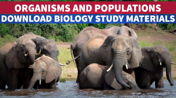 PDF Organisms and Populations NEET Biology Study Material