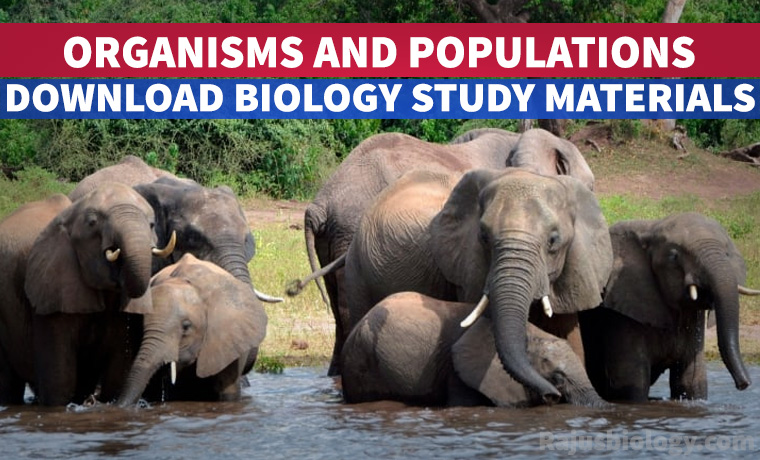 PDF Organisms and Populations NEET Biology Study Material