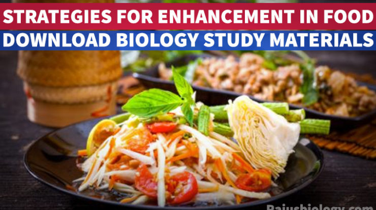 PDF Strategies for Enhancement in Food Production NEET Biology Study Material