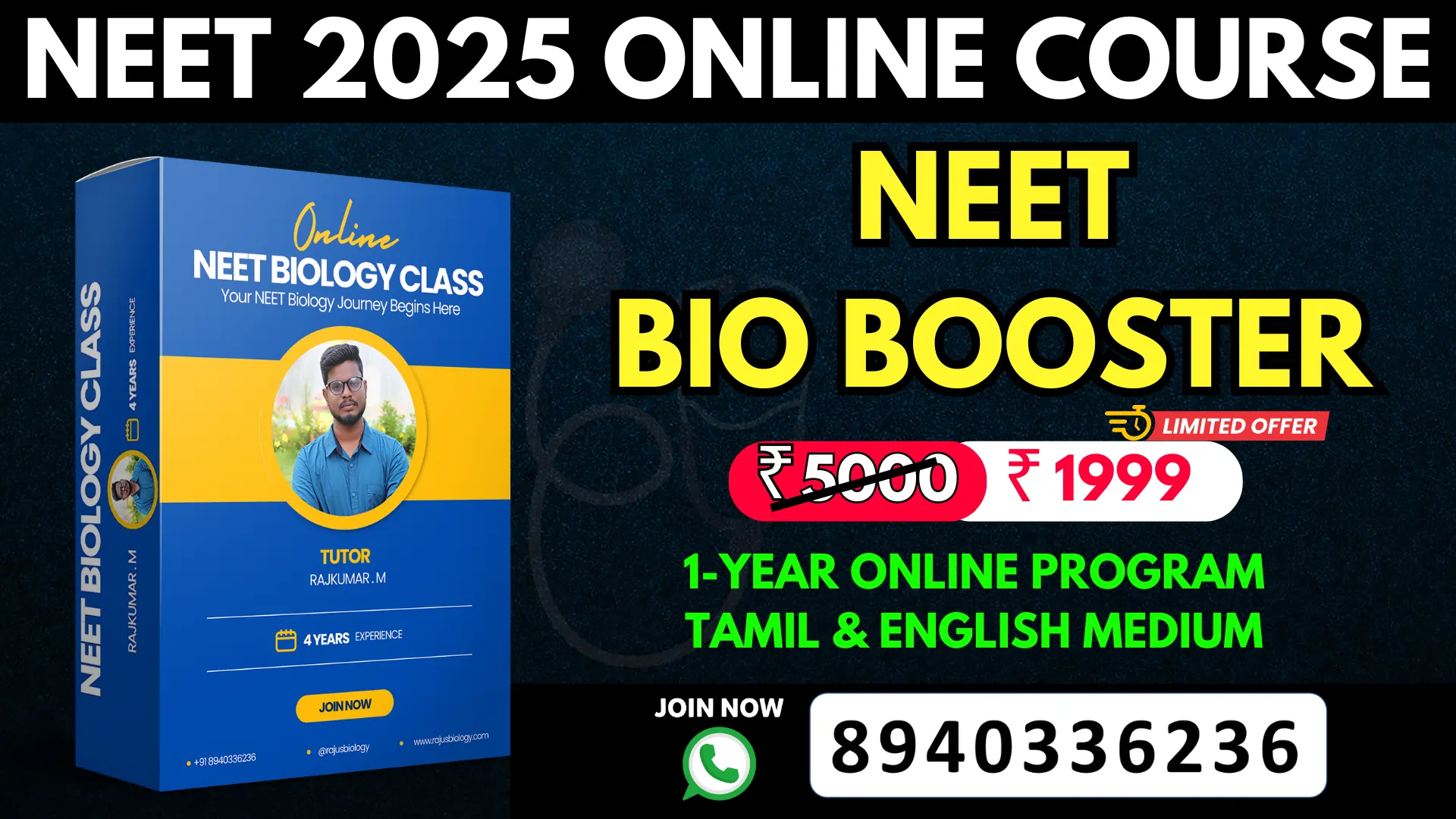 BIO BOOSTER: Online Classes for NEET 2025